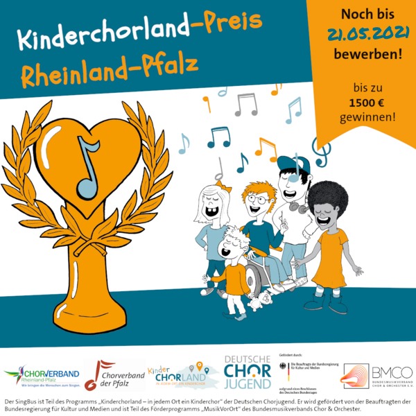 Bewerbungsschluss für den Kinderchorland-Preis Rheinland-Pfalz ist der 21. Mai. Foto: DCJ
