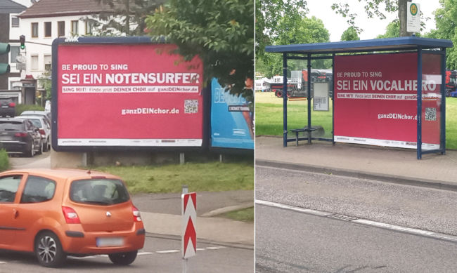 Die Plakatkampagne ist seit dem 19. Mai mit zwei Motiven gestartet