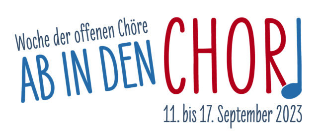 Ab in den Chor - das Logo zu den Tagen der offenen Chöre vom 11. bis 17. September. Foto: DCV
