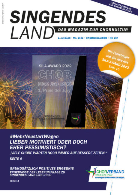 Die aktuelle Singendes Land – Das Magazin zur Chorkultur – erscheint am 15. Mai und ist jetzt bereits vorbestellbar. Foto: Singendes Land Redaktion