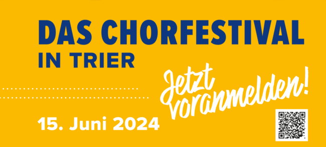Jetzt anmelden zum 2. großen Chorfest in Rheinland-Pfalz