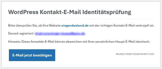 Feld in der uns vorliegenden Spoofing-E-Mail von admin@geniussoft.nl. Foto: D. Meyer