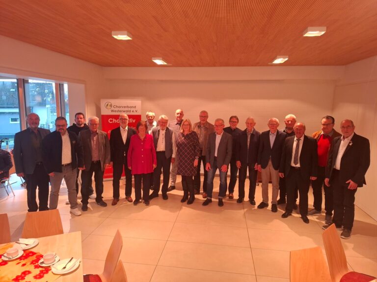 Die geehrten Aktiven der Chorgruppe Mitte im Chorverband Westerwald. Foto B. Kaulbach